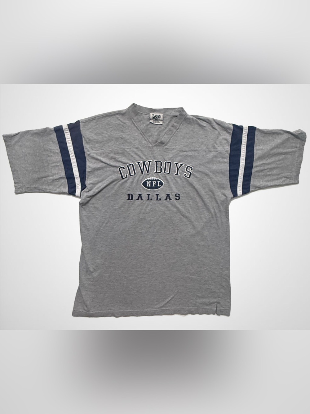 Vintage 90s Lee Sport Dallas Cowboys NFL Jersey Shirt XL Embroidered V-Neck